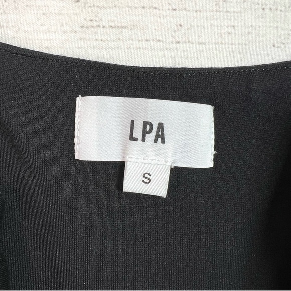 LPA Tank Midi Dress Black Tie Straps Cocktail Sleeveless Size S - Picture 8 of 12